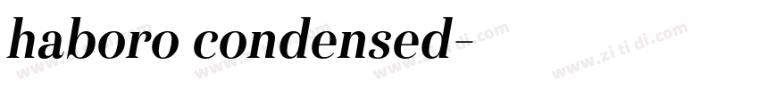 haboro condensed字体转换